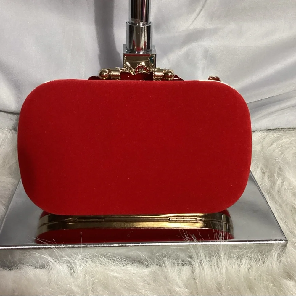 Gorgeous “Jeweled” Rhinestone Peacock Clutch Shoulder Bag NWOT